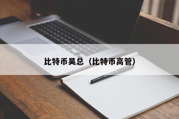 比特币吴总(比特币高管)